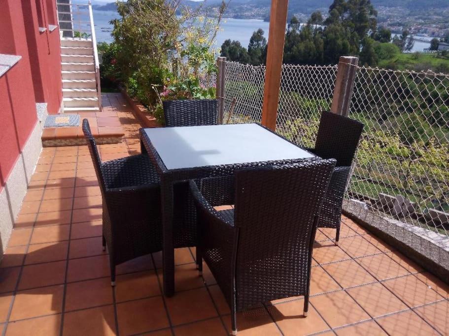 Apartamento Con Terraza Y Vistas Al Mar Bueu Buitenkant foto
